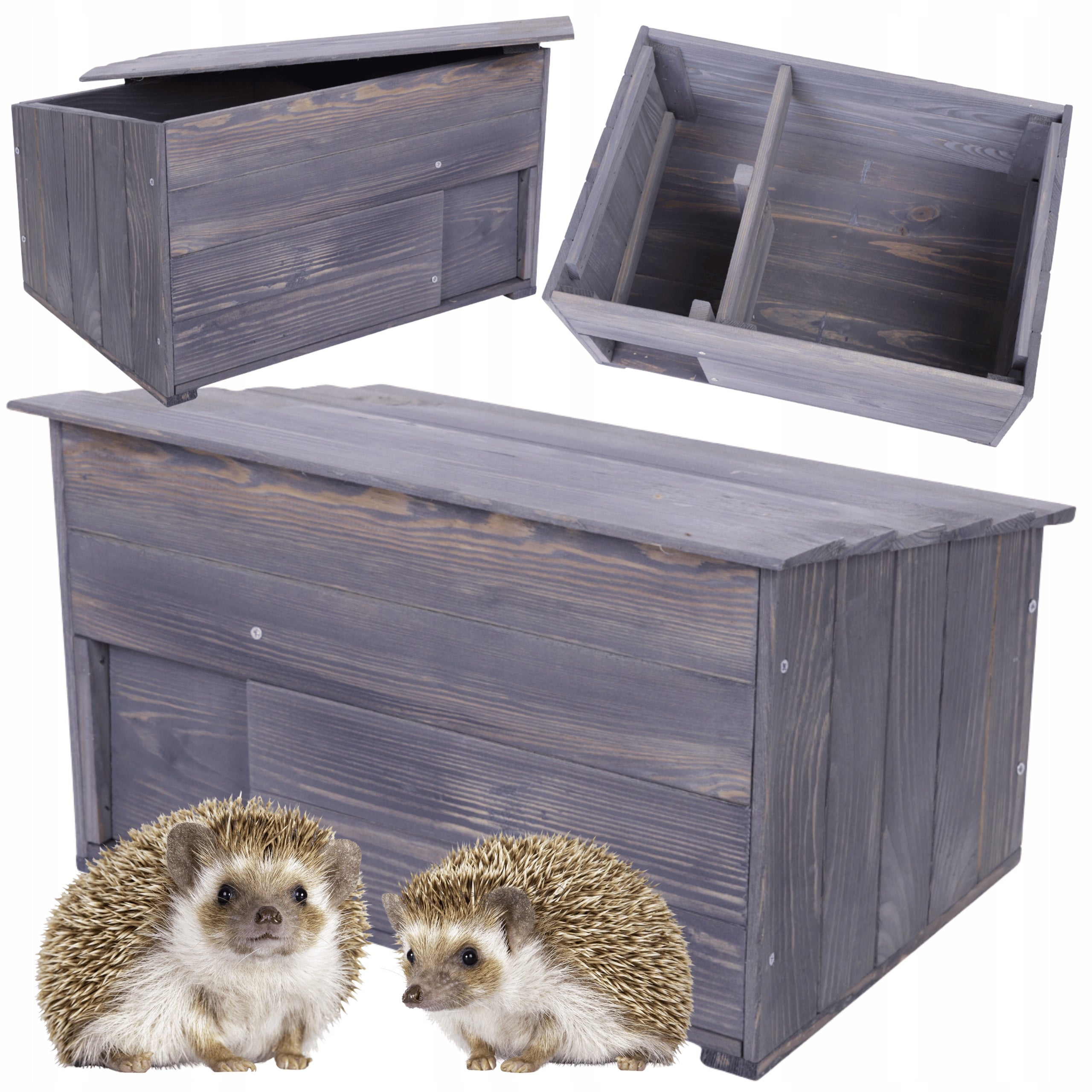 Hedgehog house L garden house wooden impregnation winter shelter durable