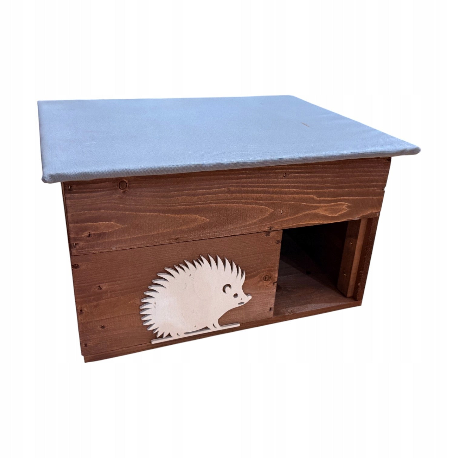 Hedgehog house WOODEN house for HEDGEHOG nesting booth bed shelter xxl Manufacturer code domek dla jeża brąz