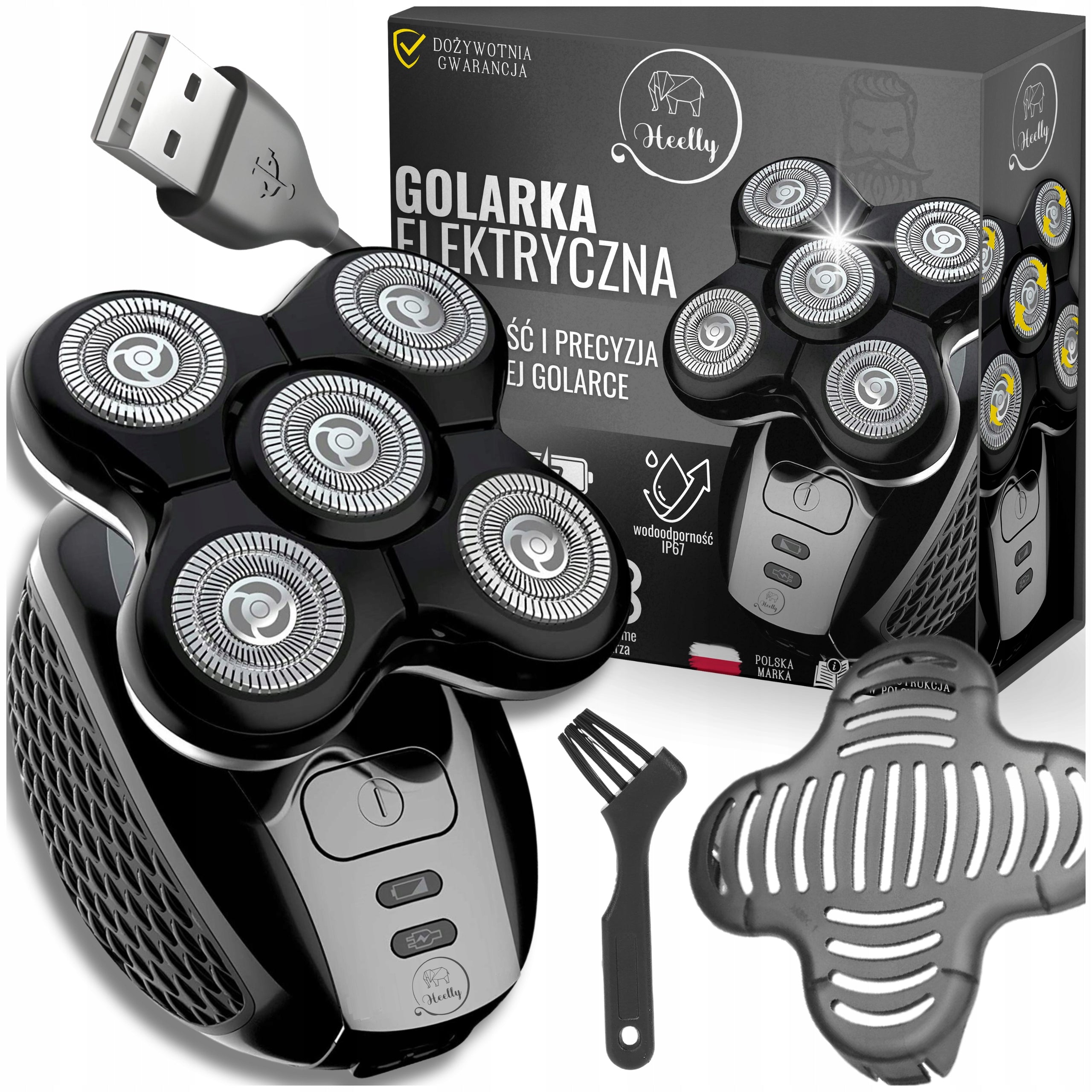 Heelly Men's Electric Shaver for Shaving Head Beard Hair