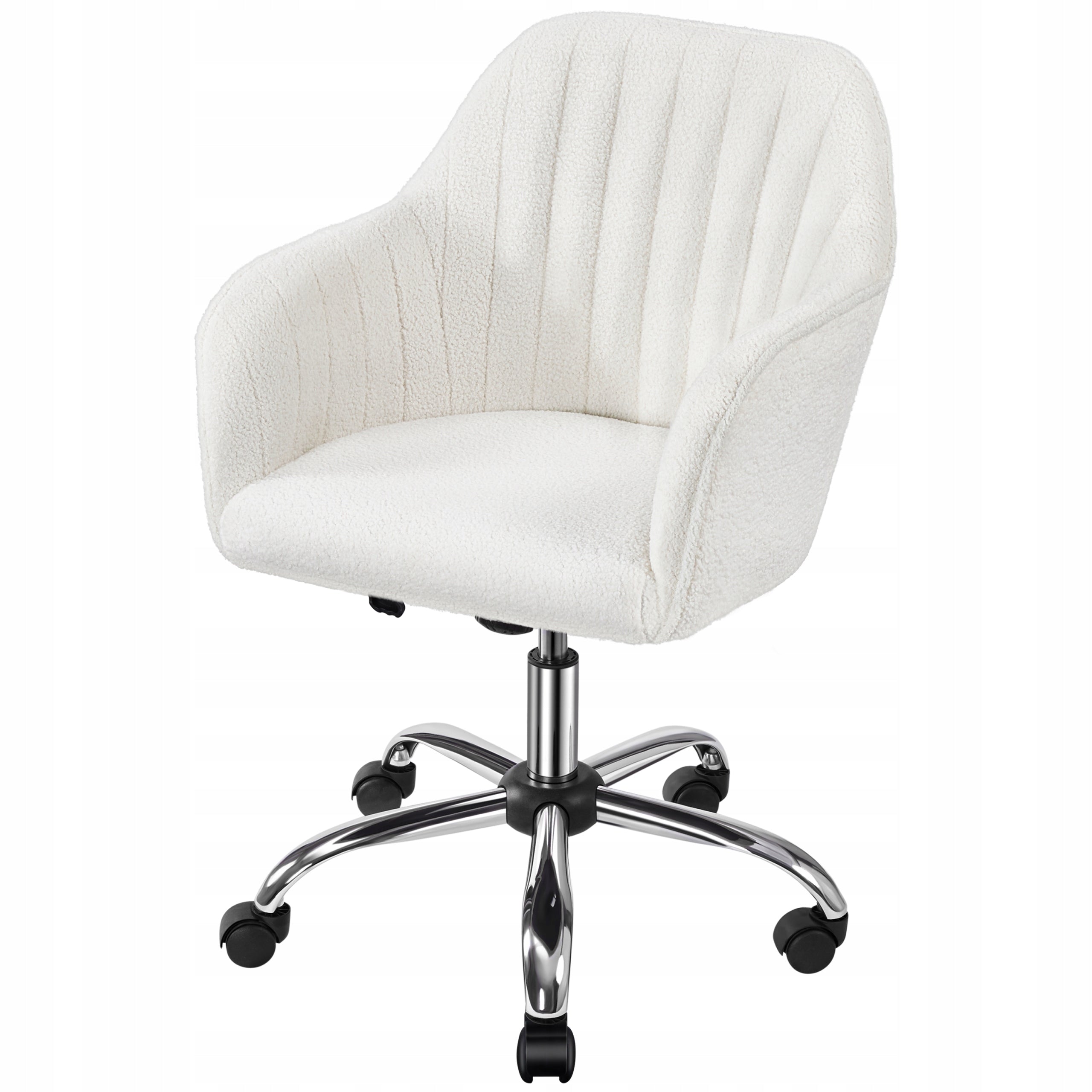 Height Adjustable Office Chair, Swivel, on Wheels, Ivory Brand Yaheetech