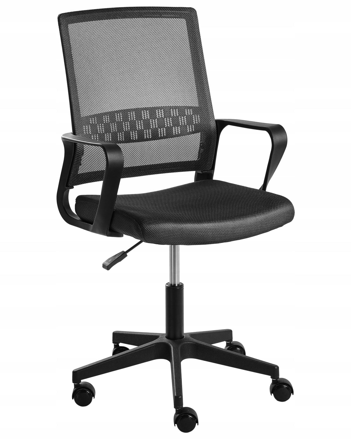 Height Adjustable Swivel Office Chair on Wheels Black