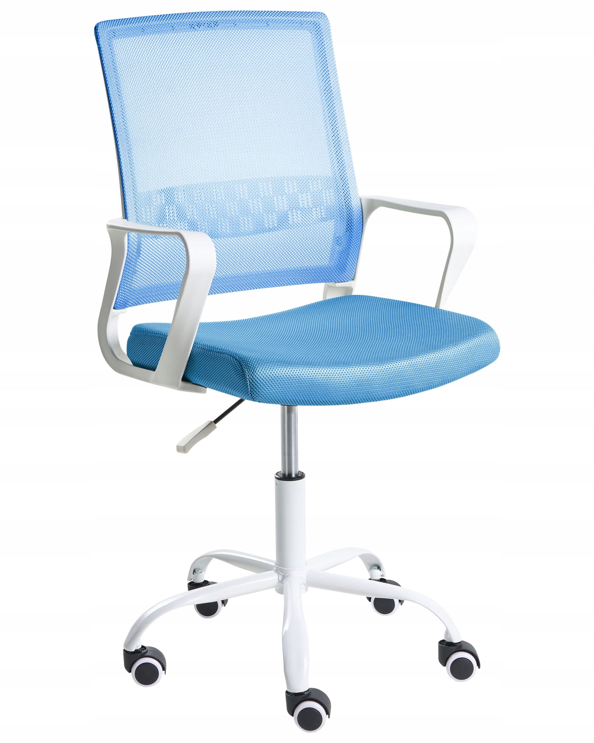 Height Adjustable Swivel Office Chair on Wheels Blue