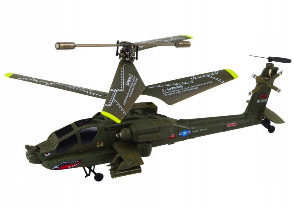 Helicopter Military Apache Remote Controlled RC Syma S109H Khaki Packaging status original