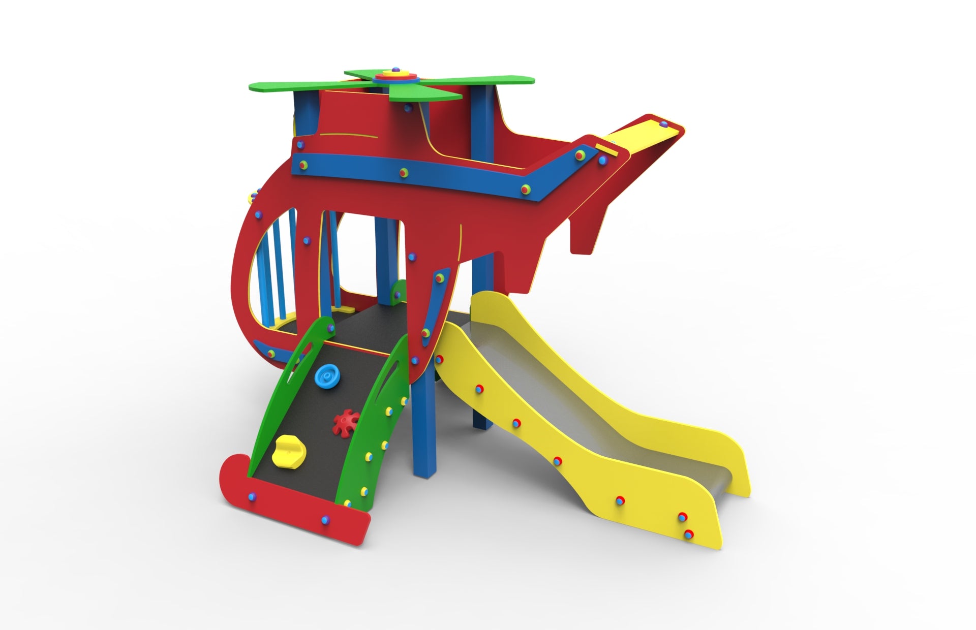 Helicopter with slide for square toys | PN-EN 1176 standard Brand Metal-Plast