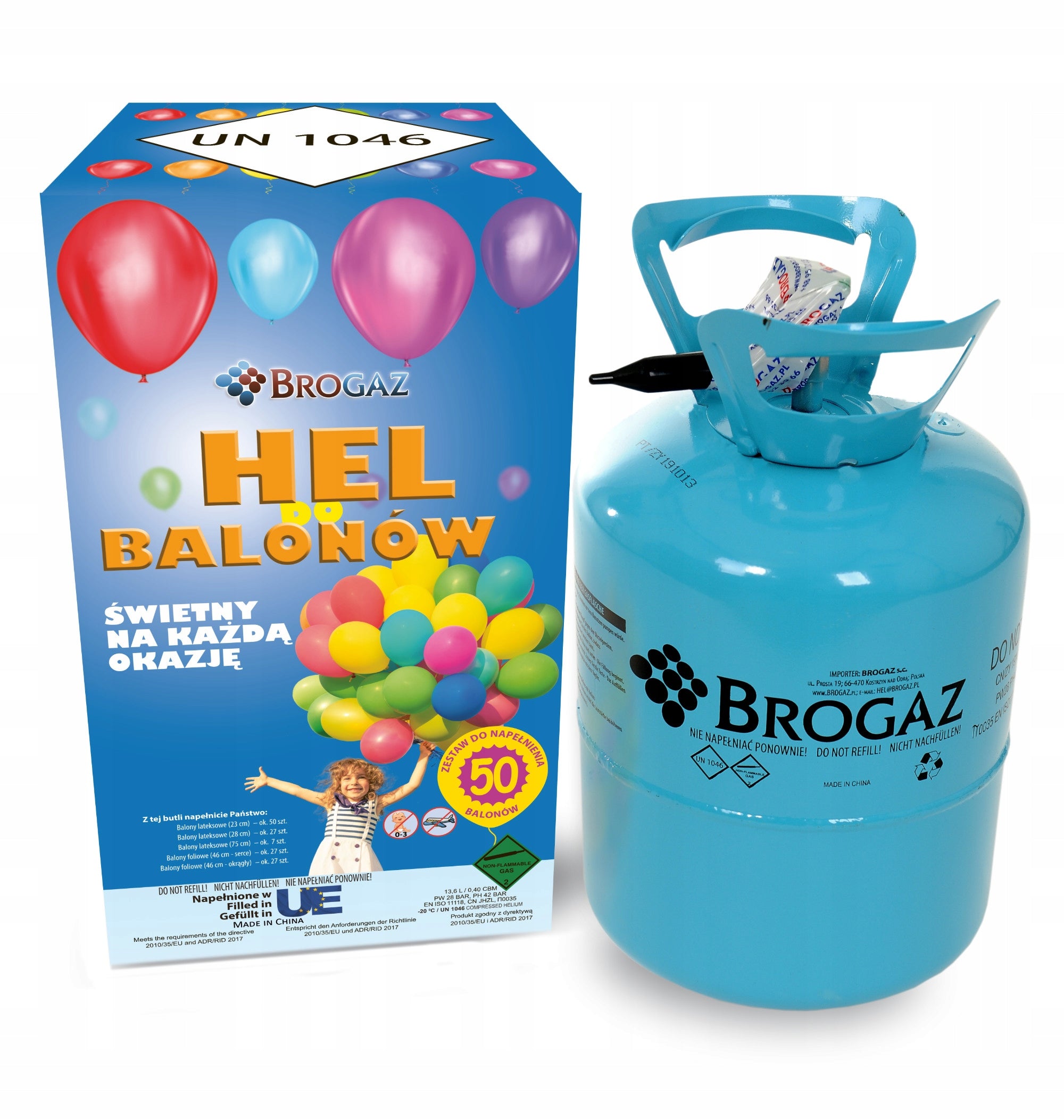 Helium cylinder large for 50 balloons birthday year wedding helium for balloons