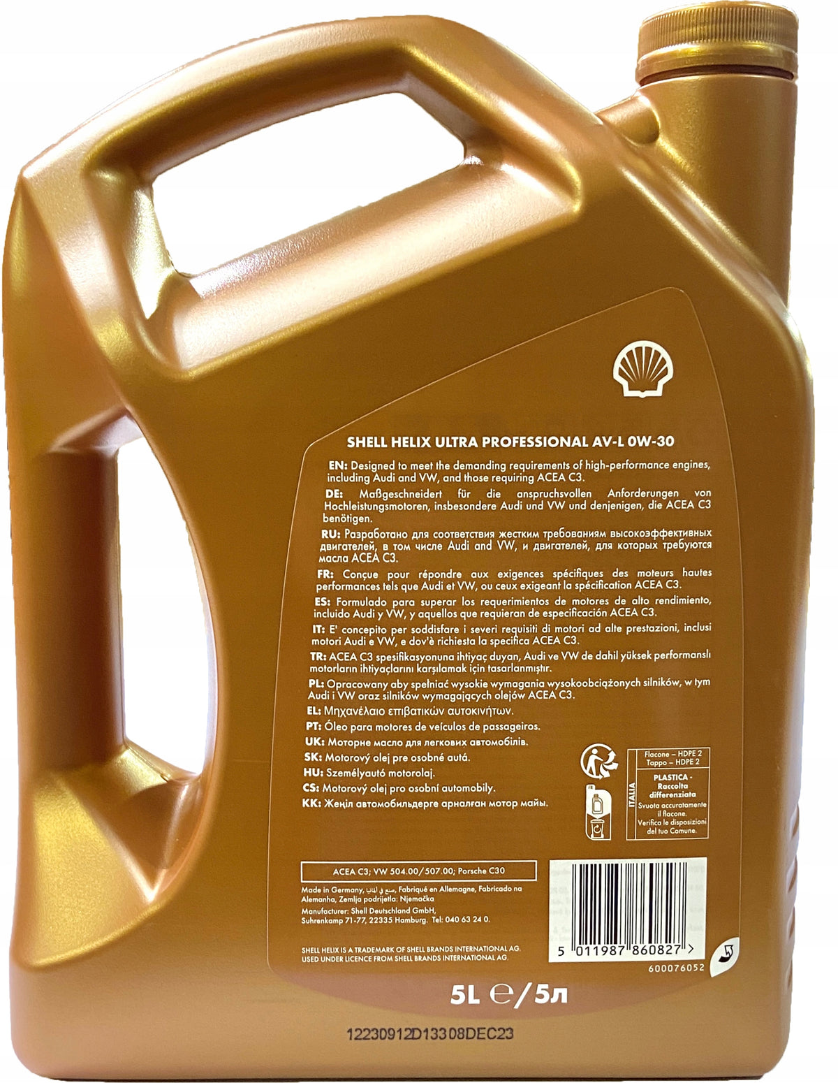 Helix Ultra Profesional AV-L 0w/30 5L Shell Packaging volume 5 l