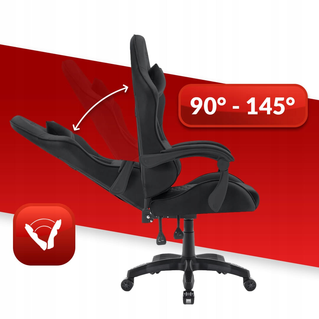 Hell's Chair HC- 1000 Black Fabric Furniture height 135 cm