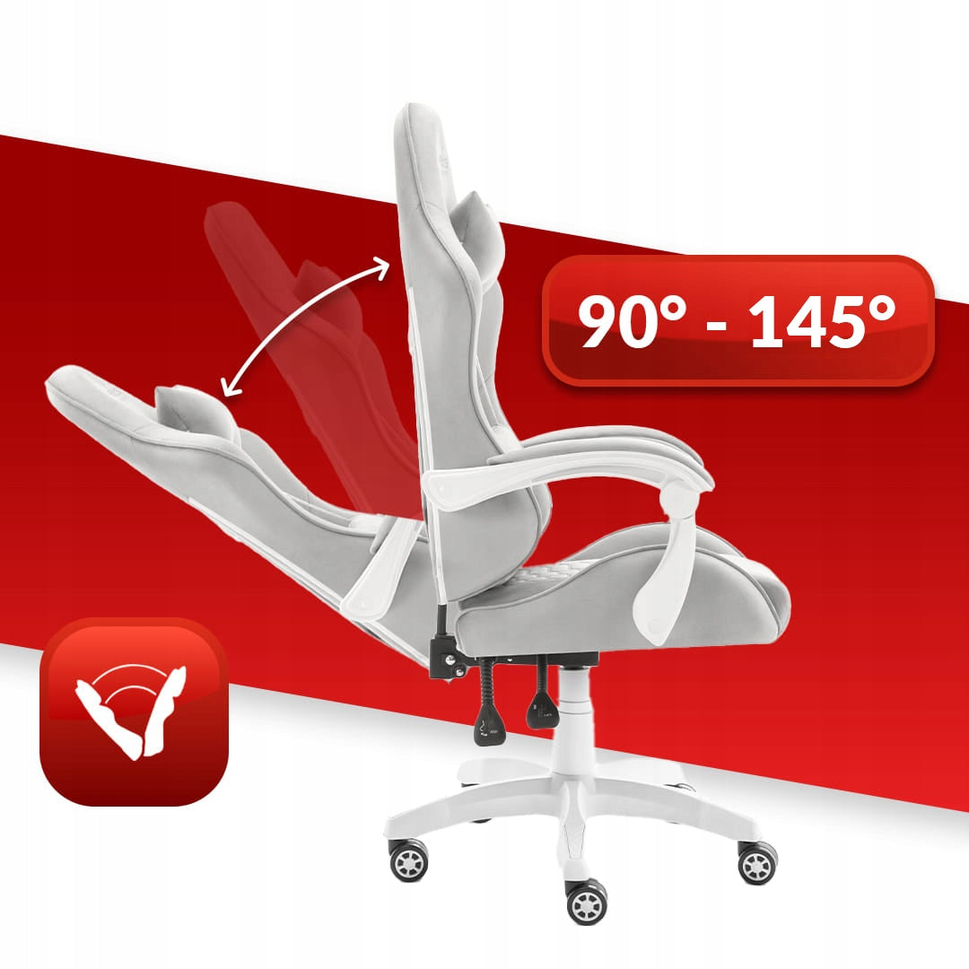 Hell's Chair HC- 1000 Grey White Fabric Model HC- 1000 Grey- White Tkanina