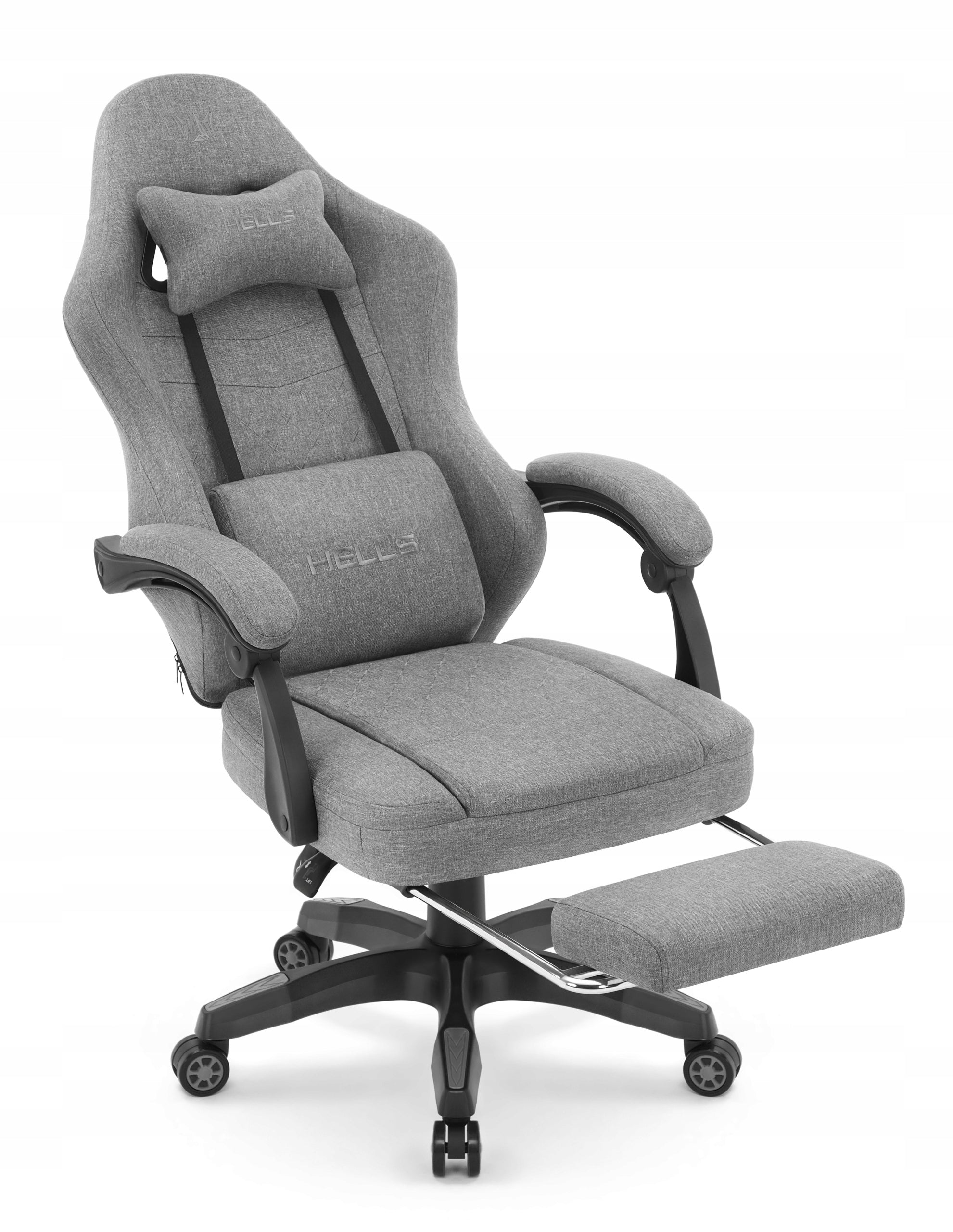 Hell's Chair HC- 1015 Grey with Footrest Model HC- 1015 Szary