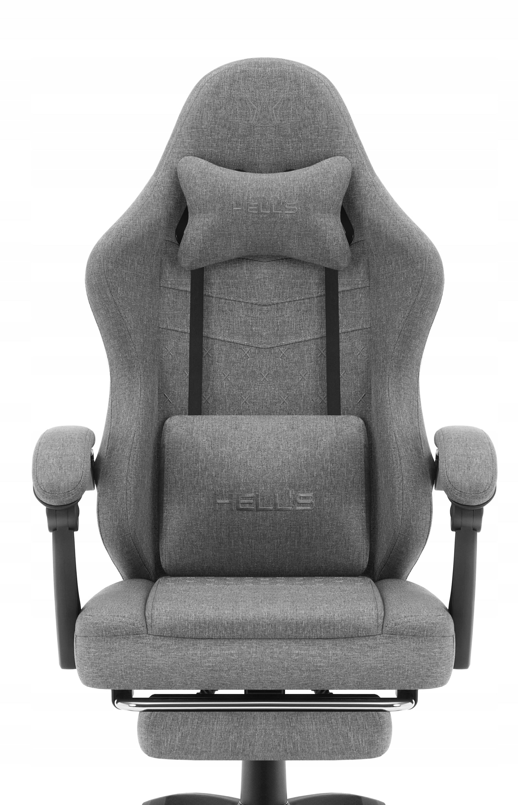 Hell's Chair HC- 1015 Grey with Footrest