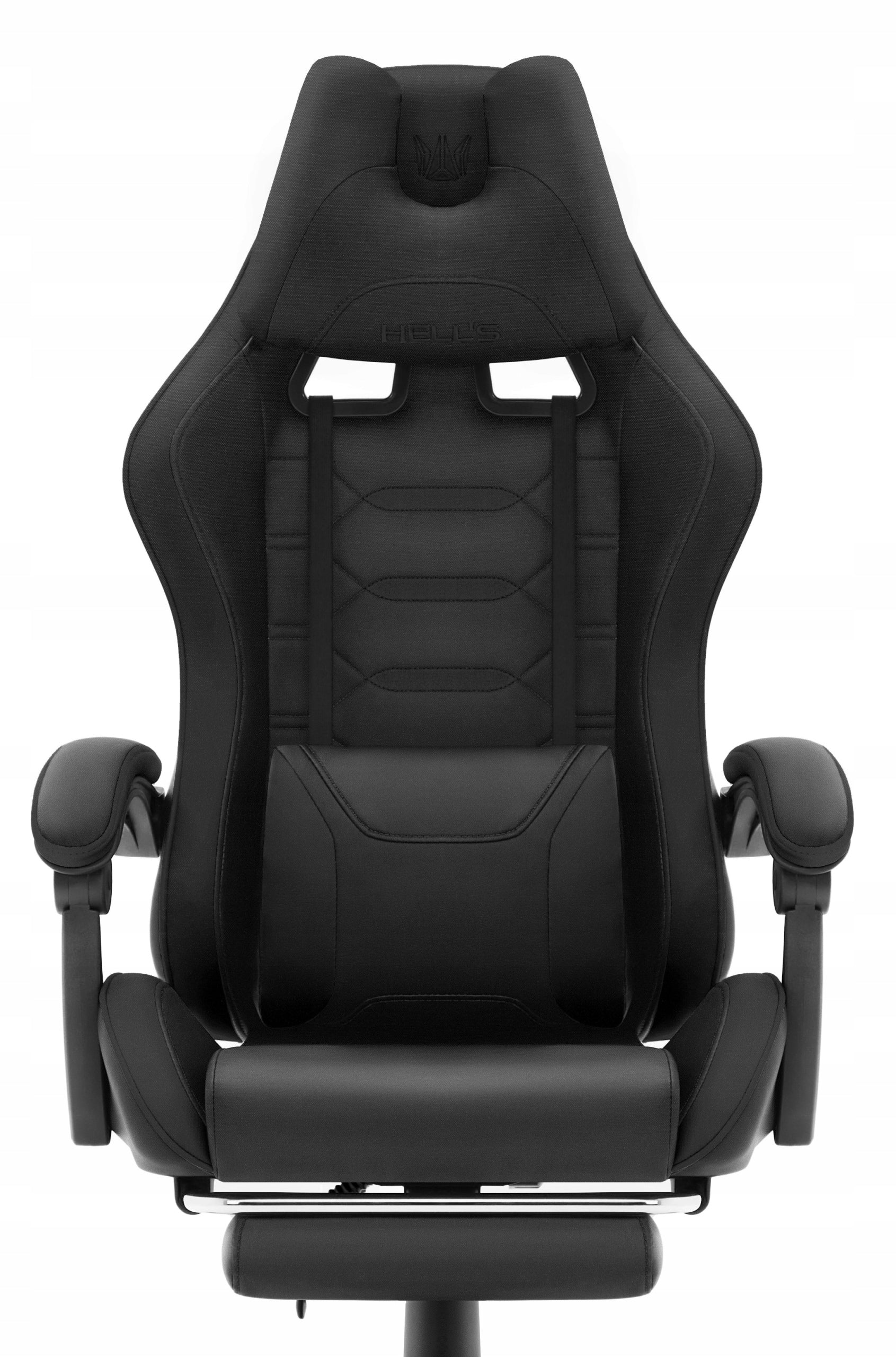 Hell's Chair HC- 1039 2.0 Black with Footrest