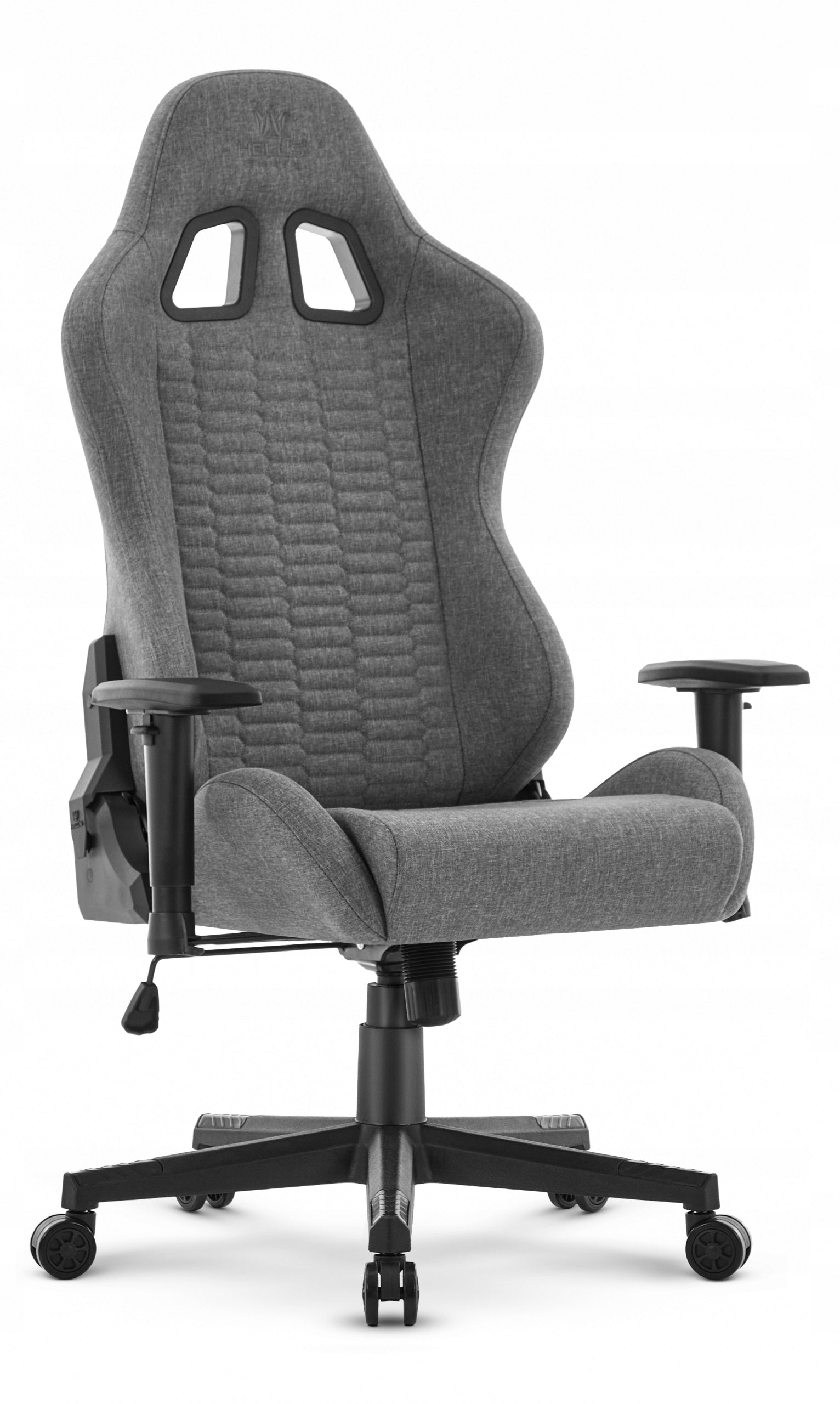 Hell's Chair HC-2000 Gray-Black Fabric Office Swivel Gaming Chair Furniture height 137 cm
