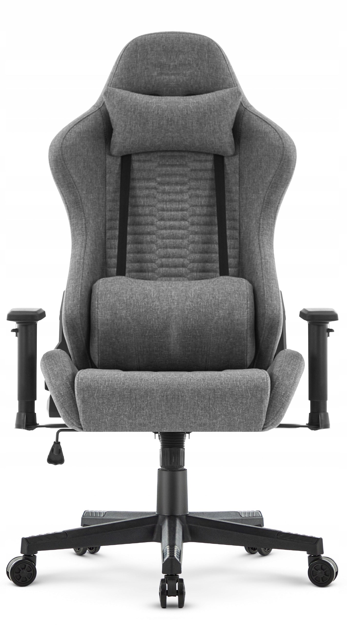 Hell's Chair HC-2000 Gray-Black Fabric Office Swivel Gaming Chair Packaging status original