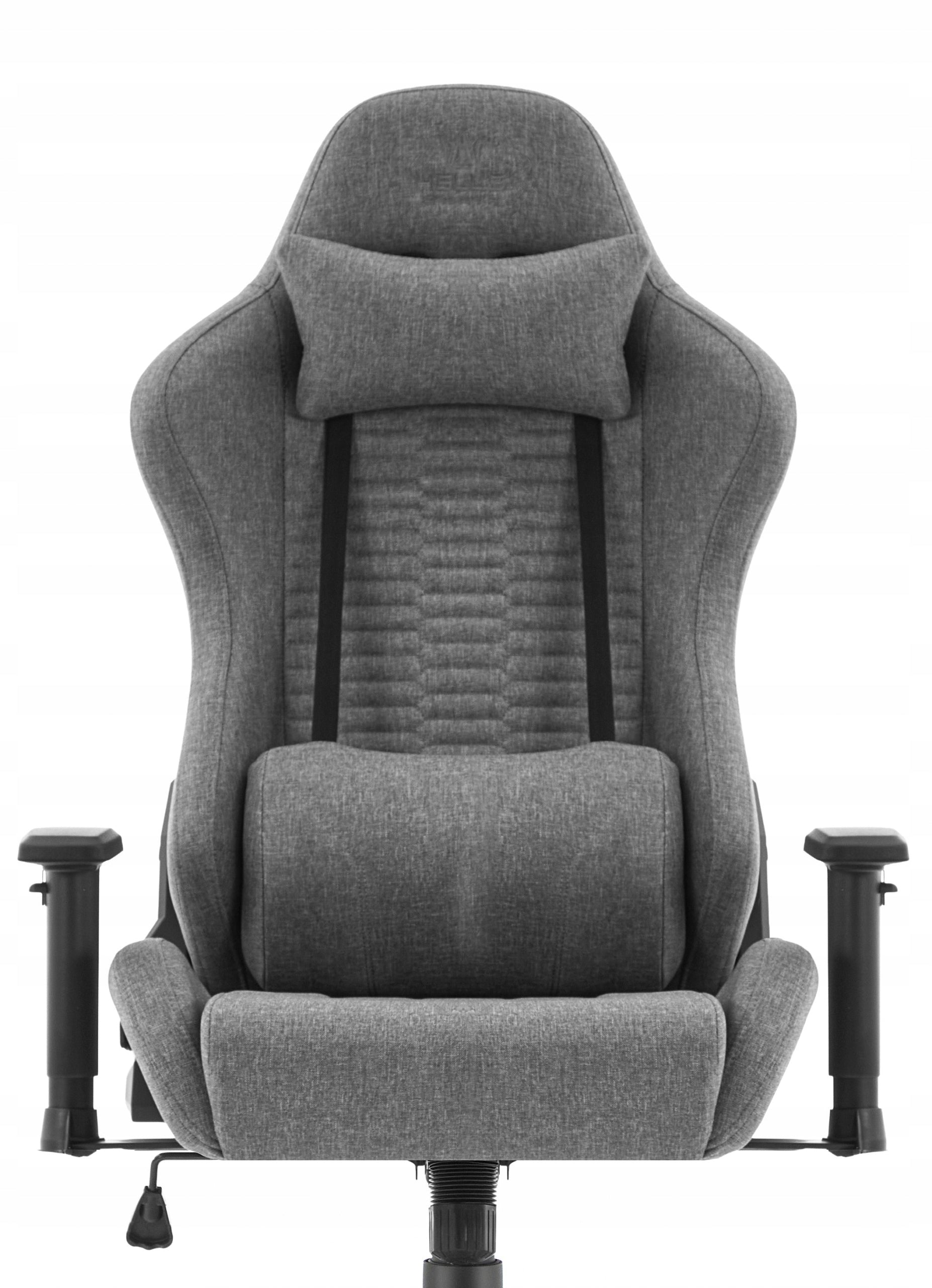 Hell's Chair HC-2000 Gray-Black Fabric Office Swivel Gaming Chair