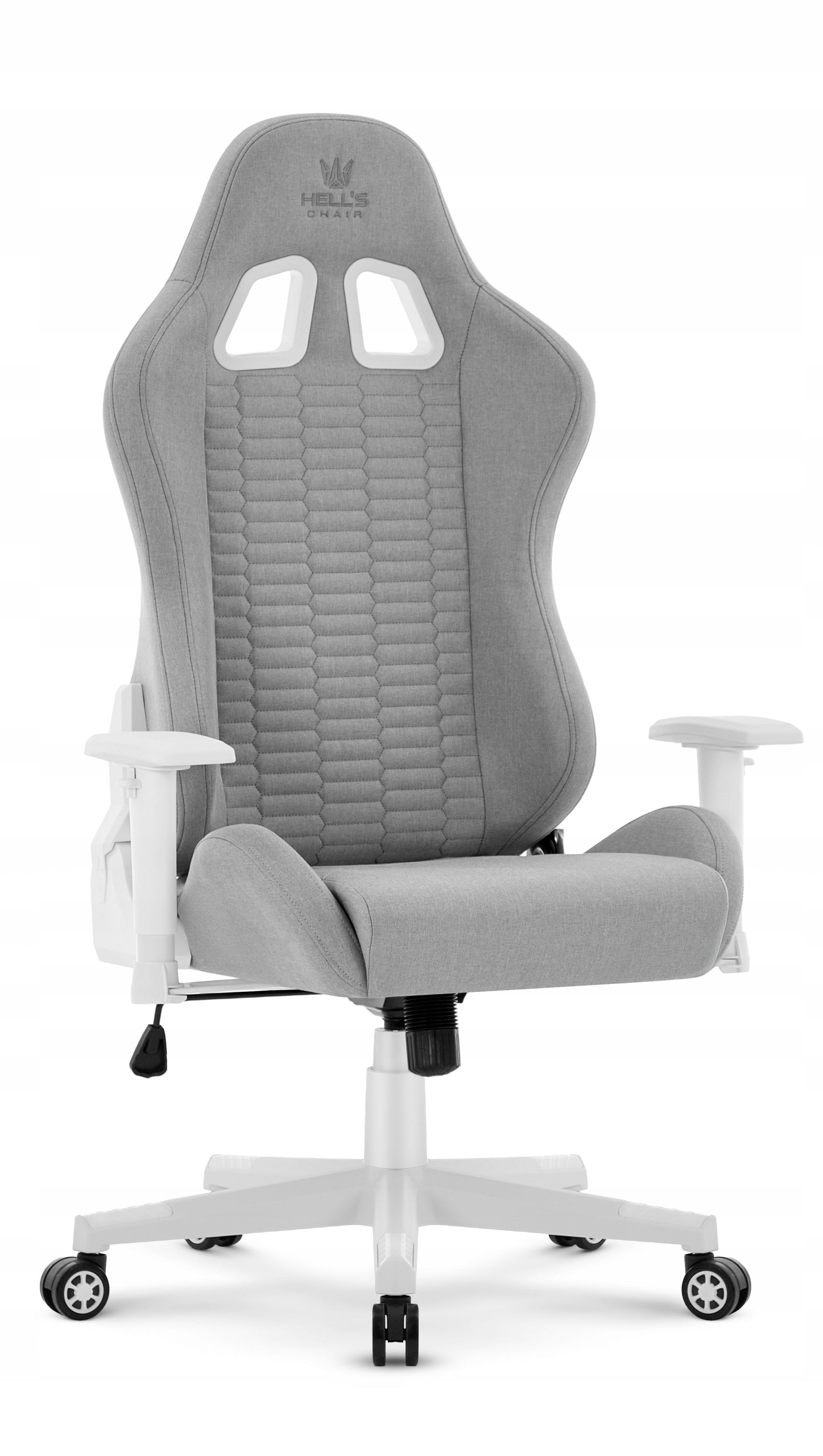 Hell's Chair HC-2000 Gray Fabric Office Swivel Gaming Chair Furniture width 76 cm