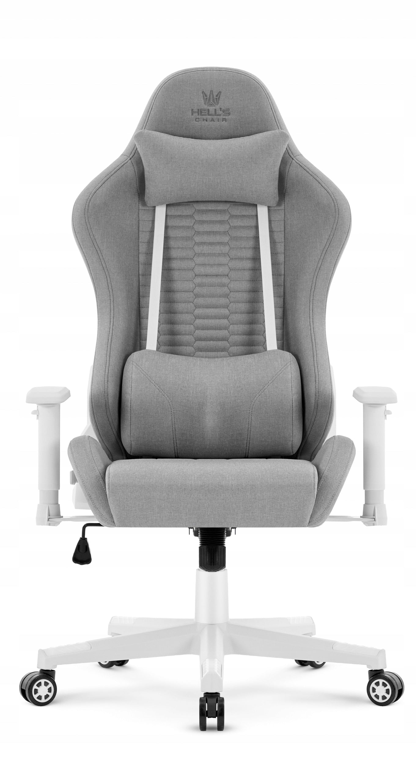 Hell's Chair HC-2000 Gray Fabric Office Swivel Gaming Chair Packaging status original