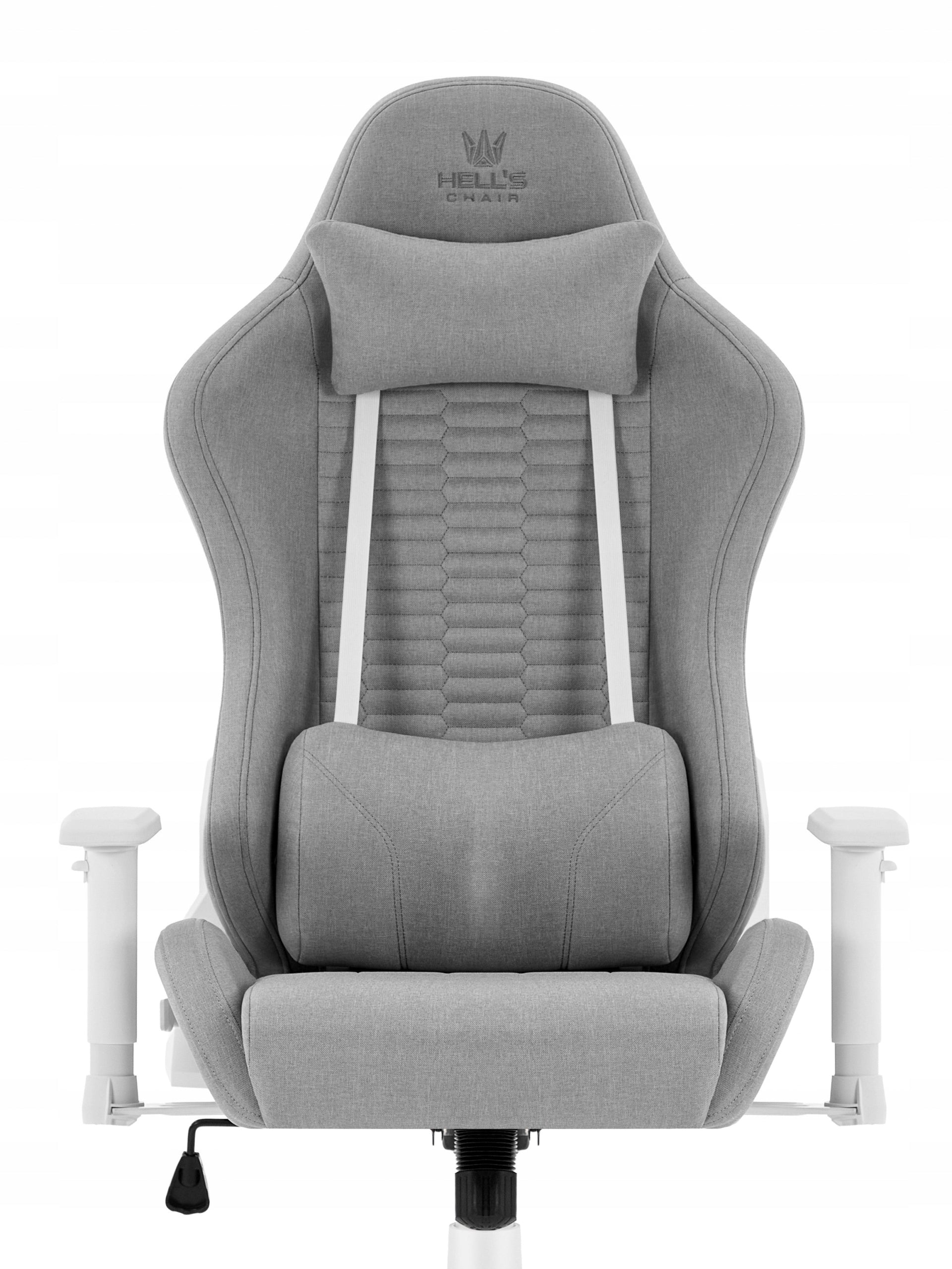 Hell's Chair HC-2000 Gray Fabric Office Swivel Gaming Chair