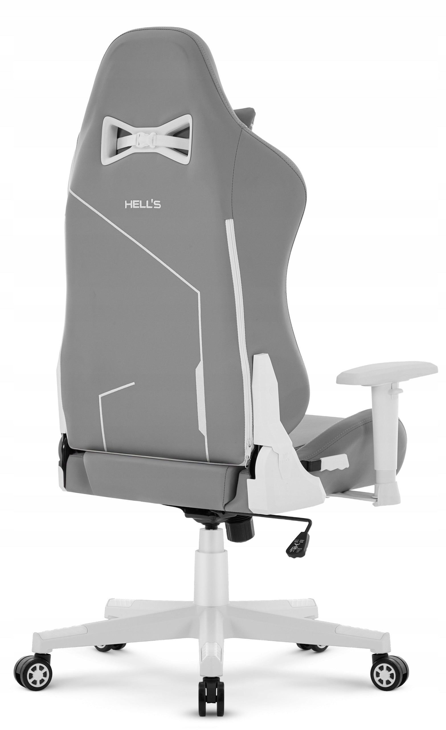 Hell's Chair HC- 2001 Grey- White Suede Office Chair Brand HELL'S CHAIR