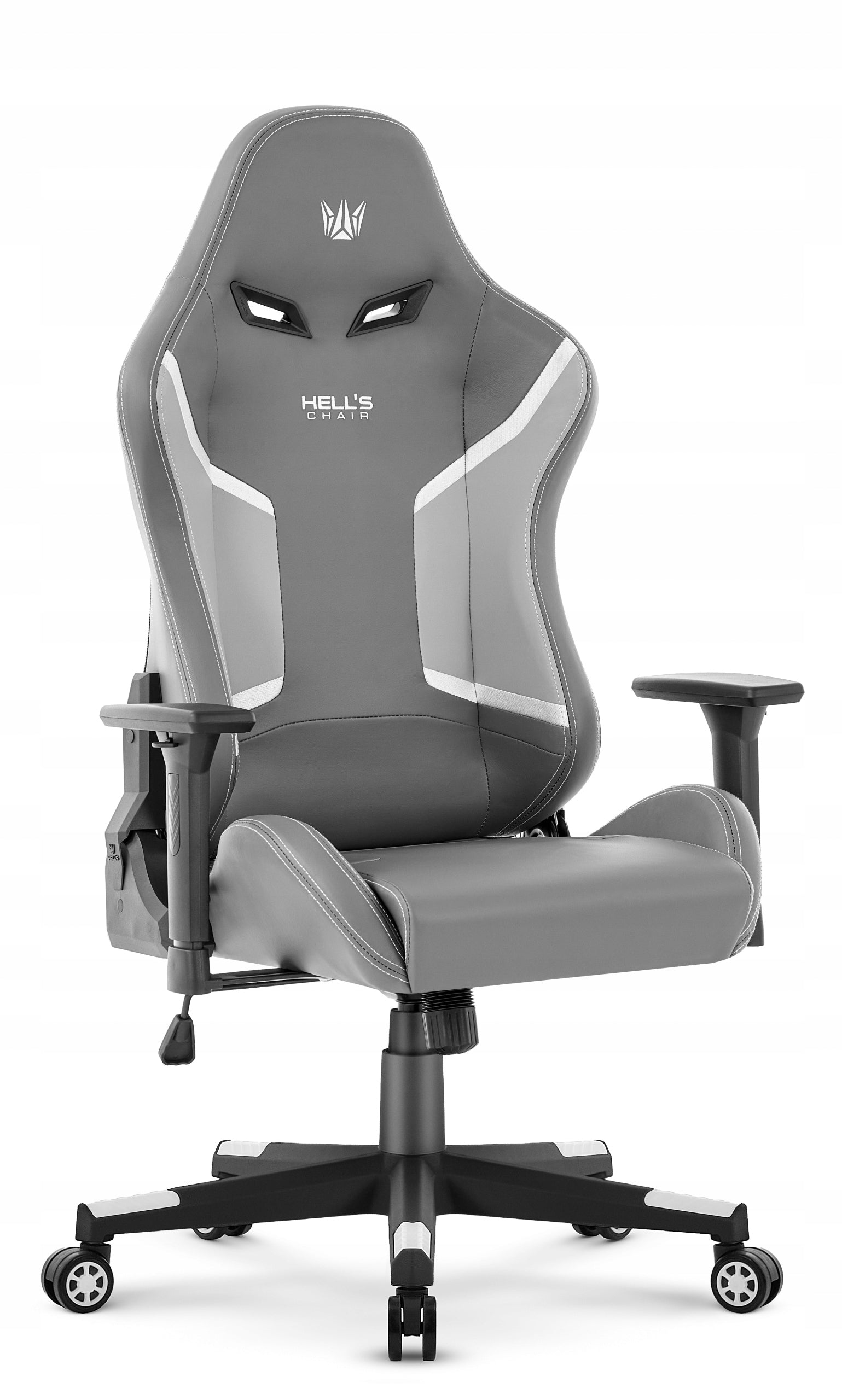Hell's Chair HC- 2002 Grey White Suede Office Chair Furniture height 137 cm