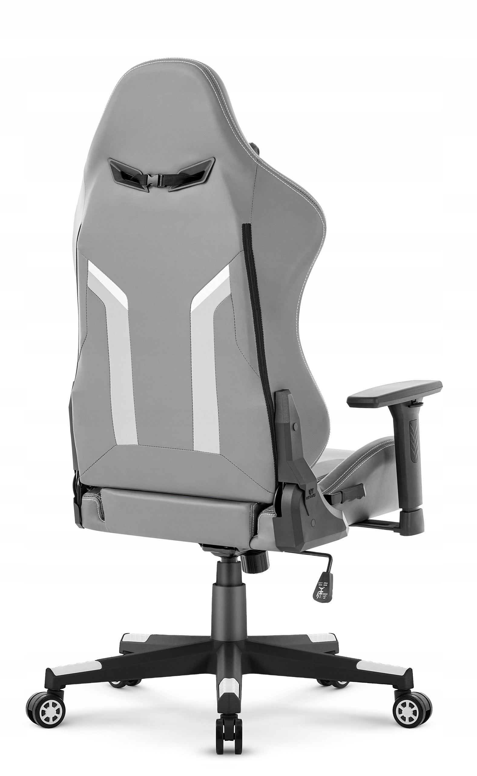Hell's Chair HC- 2002 Grey White Suede Office Chair Model HC-2002 Grey- White