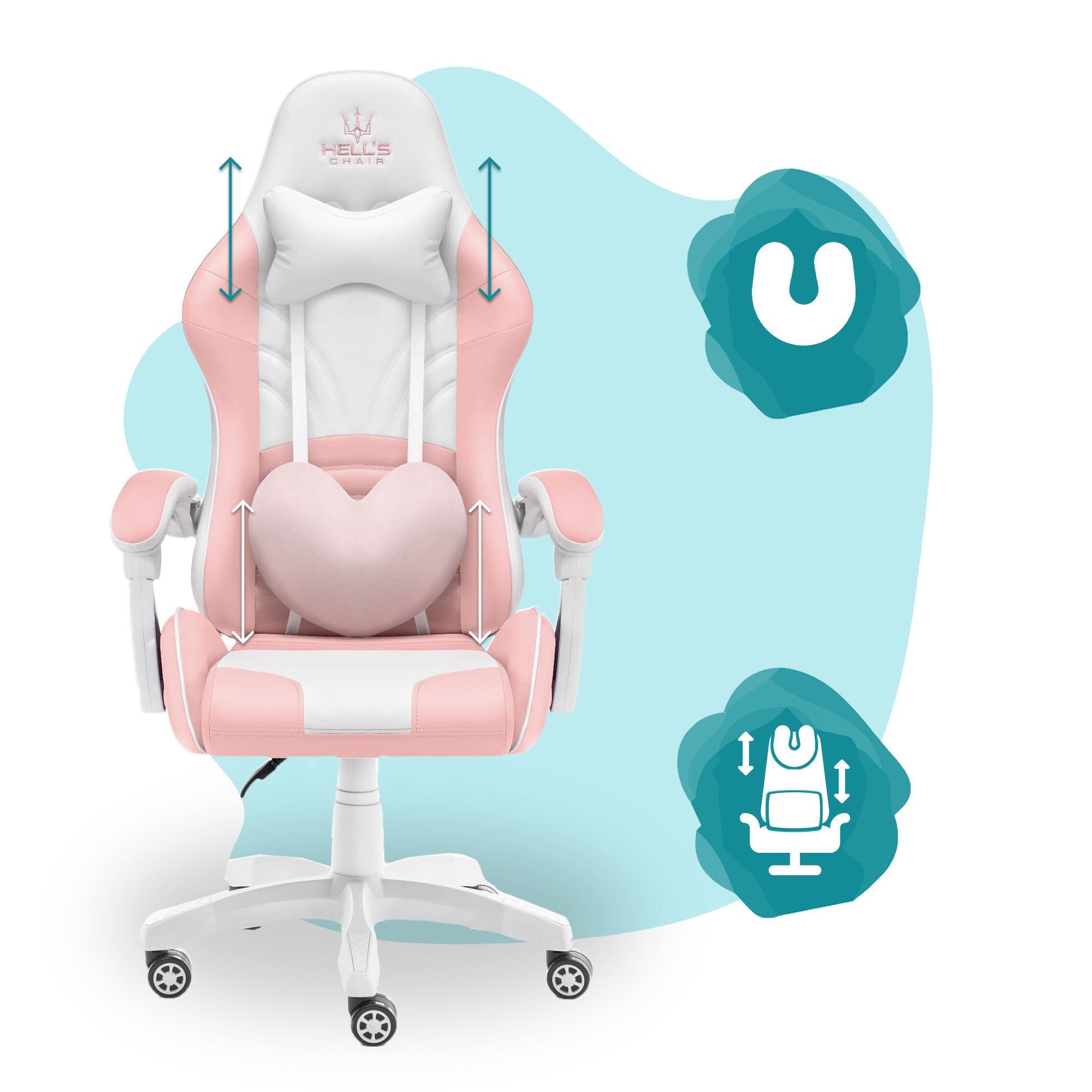 Hell's Chair Rainbow Kids Pink Maximum seat height 52 cm
