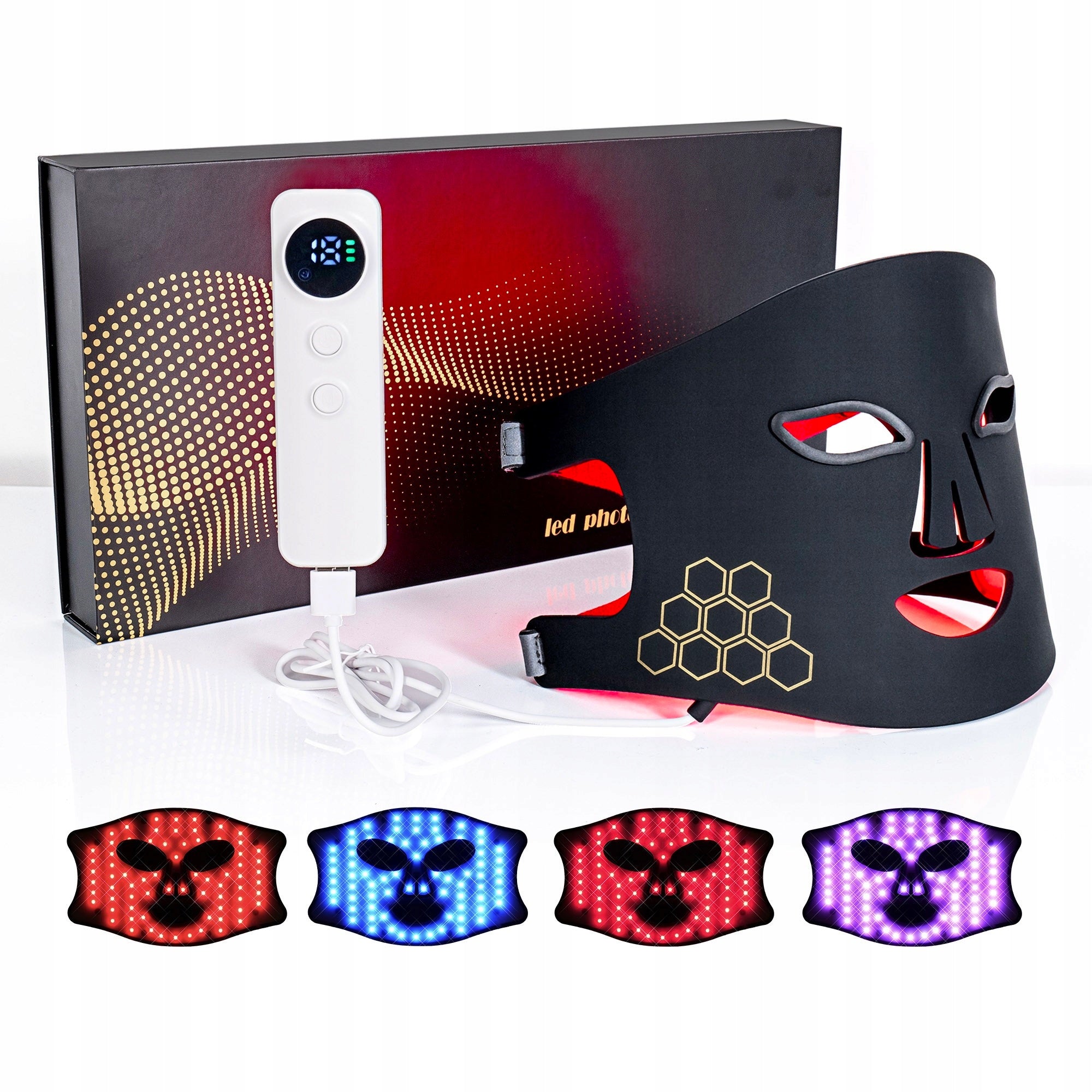 Hello Face M100 SIR LED Mask 4 Modes 348 LED Rechargeable