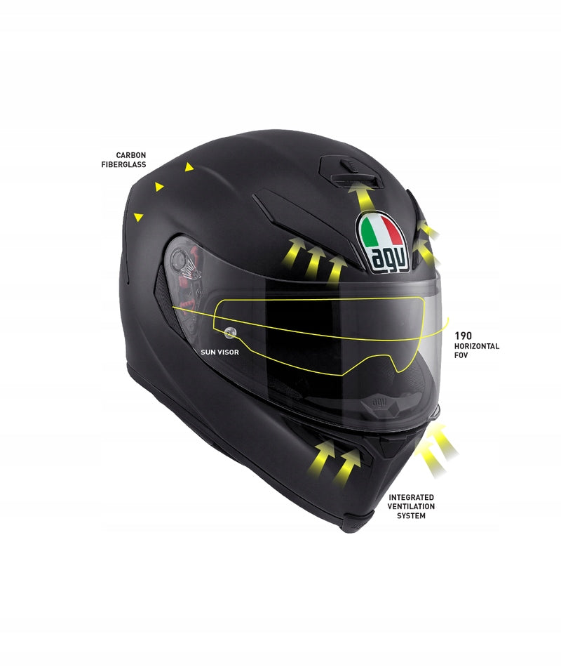 Helmet AGV K-5 S MATT BLACK Manufacturer's catalog number 200041A4MY 003 ML