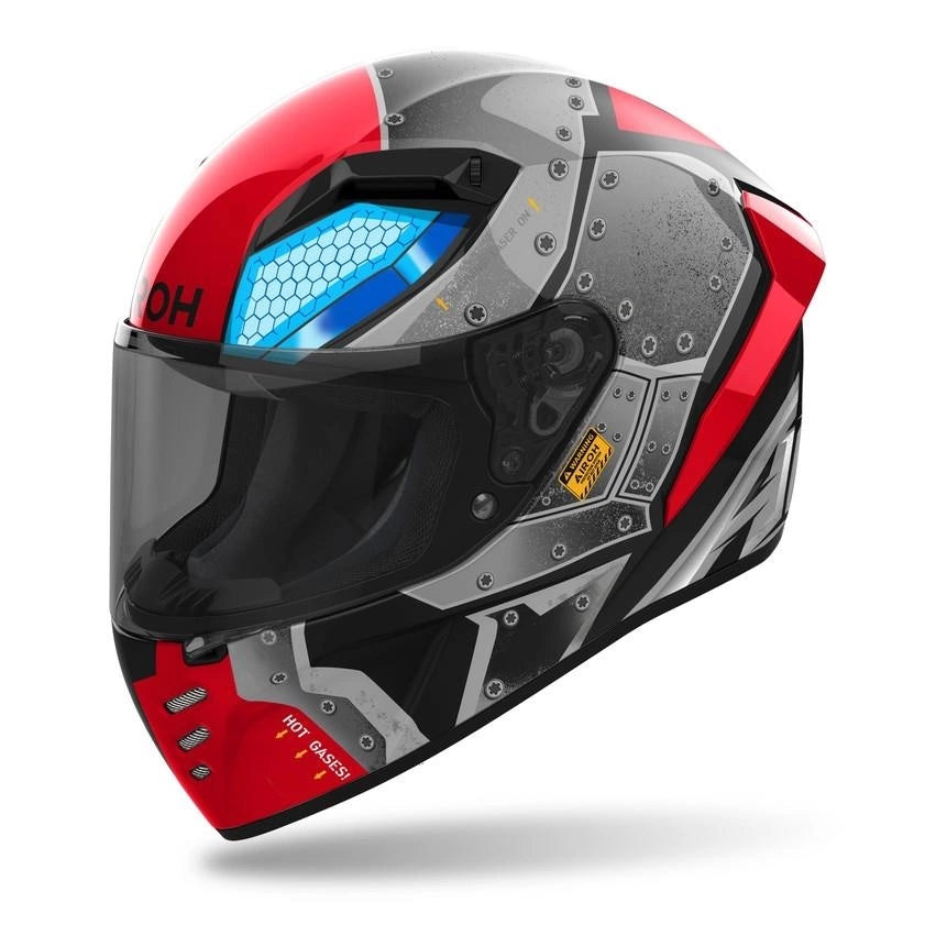 Helmet AIROH CONNOR BOT GLOSS gray red FREEBIES Packaging status original