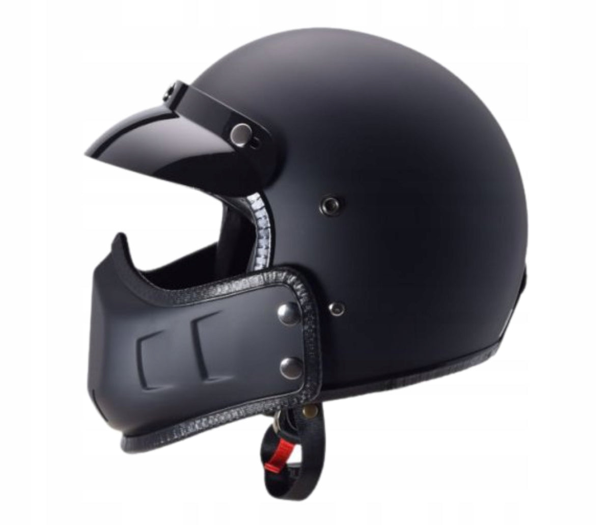 Helmet AWINA Retro Retractable Jaw Black Mat M