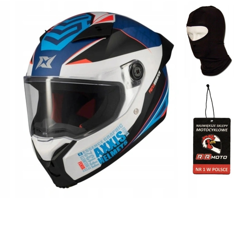 Helmet AXXIS FENIX ESSENCE A7 GLOSS blue red grey black FREEBIES