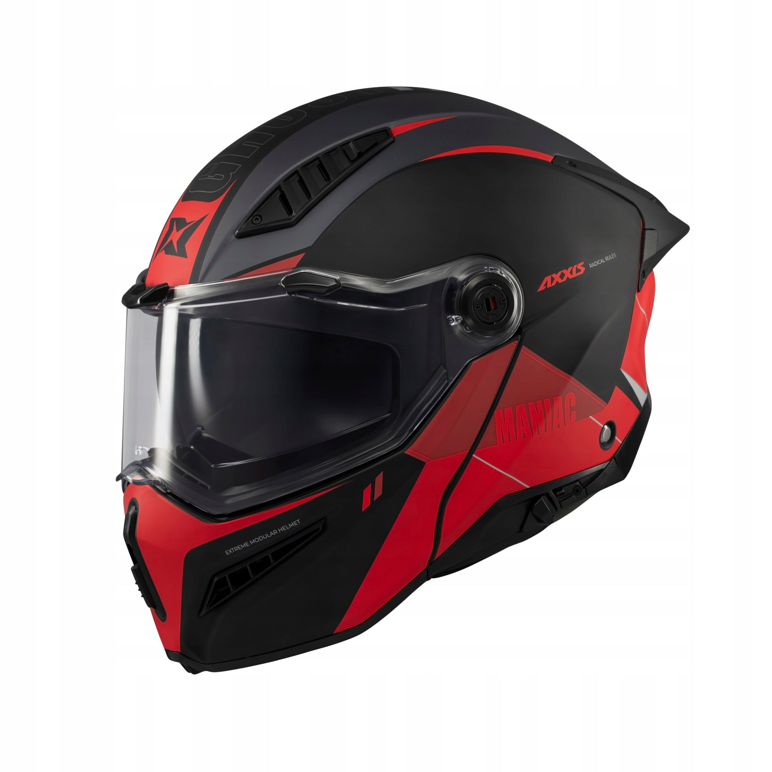Helmet AXXIS FU409SV GHOSTFIGHTER MANIAC B5 black matt/red S
