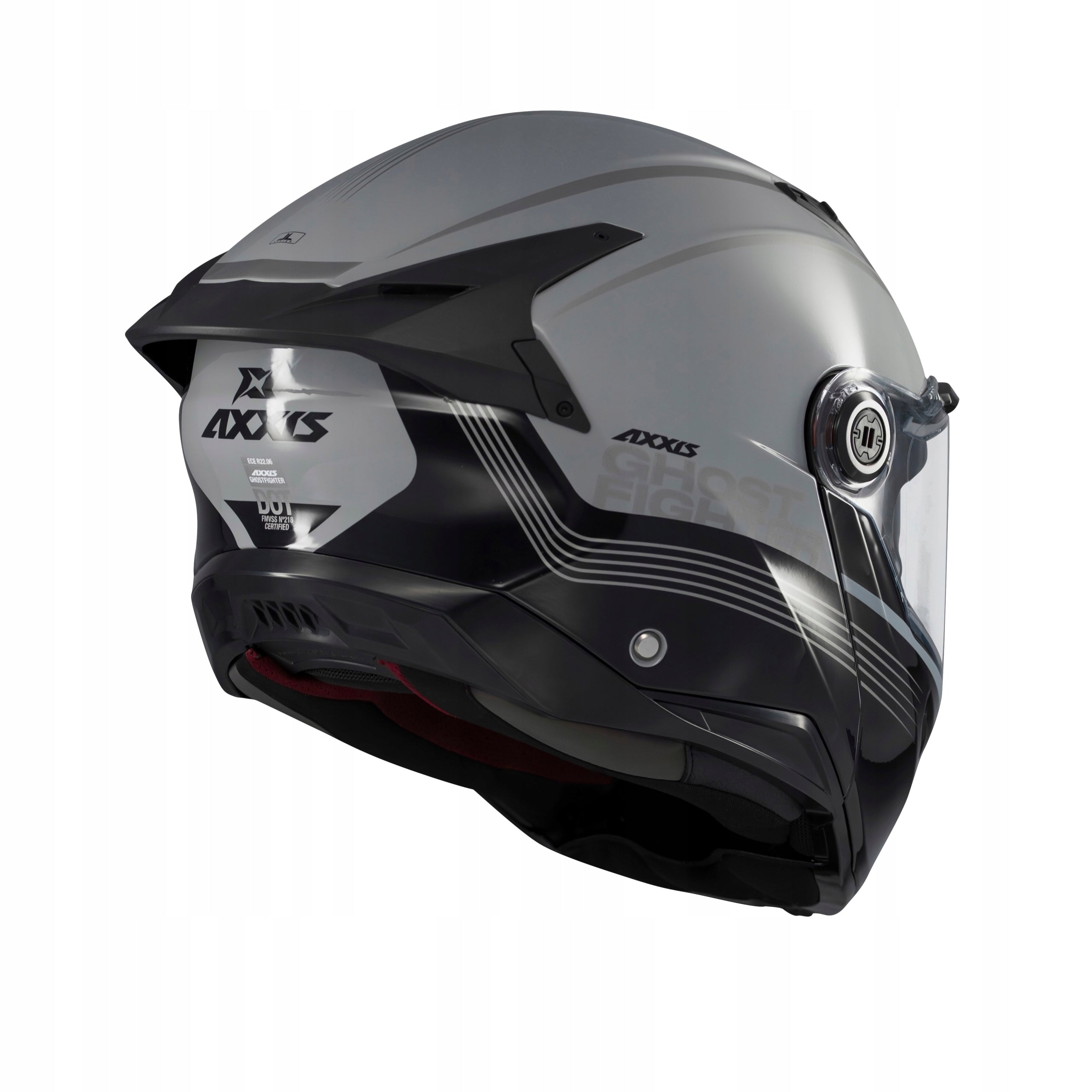 Helmet AXXIS FU409SV GHOSTFIGHTER SV BITONE C2 grey/black L /p-szcz/blend/ Size L