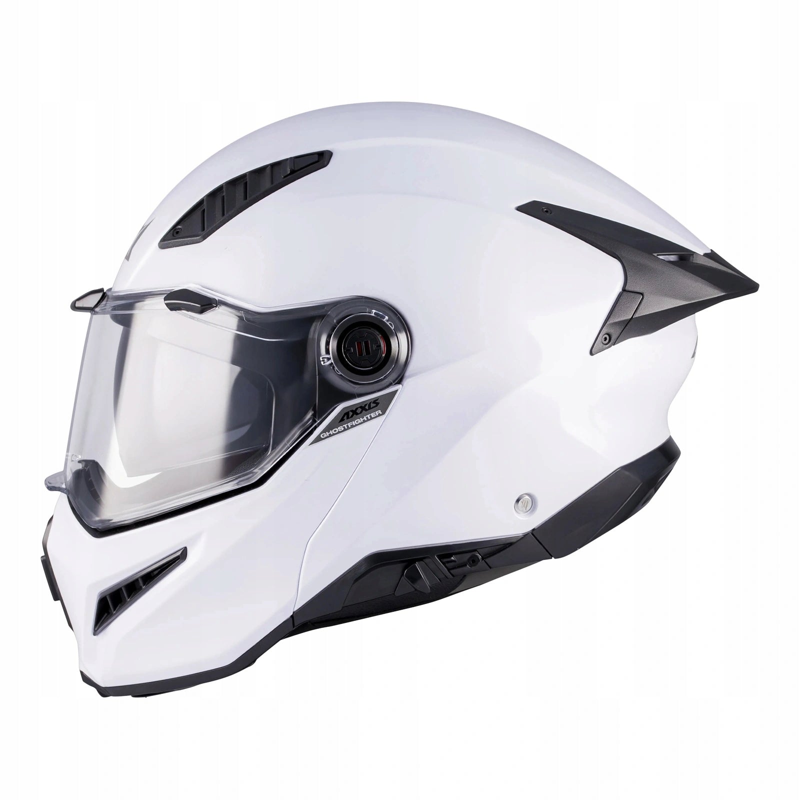 Helmet AXXIS GHOSTFIGHTER SV SOLID A0 PEARL WHITE GLOSS white matt FREEBIES Size M
