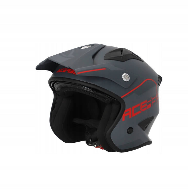Helmet Acerbis Aria 2206 Scooter Trial black-pink sun visor