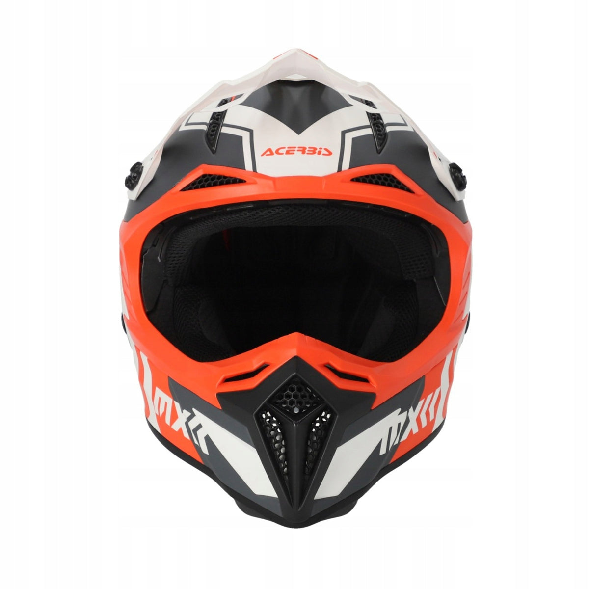 Helmet Acerbis Profile 5 22-06 Cross Enduro orange and white Motorcycle Size XL