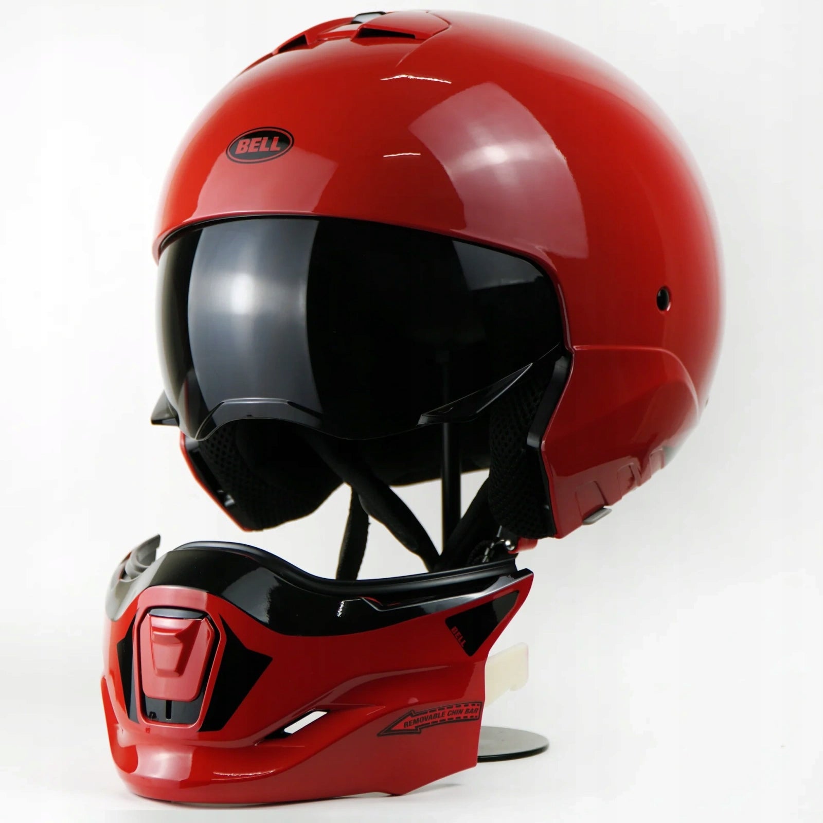 Helmet BELL Broozer Duplet Red 2in1 ECE DOT 2 windows L Size L