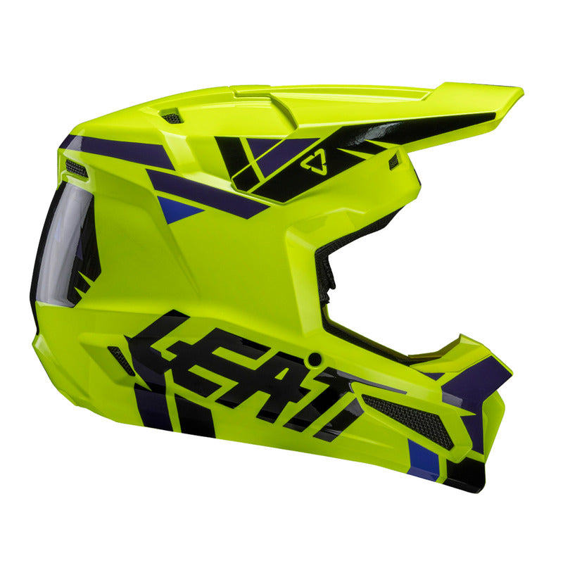 Helmet CROSS ENDURO LEATT MOTO 2.5 V25 ARGON BLACK YELLOW GLOSS Size XL Manufacturer's catalog number 1025100604