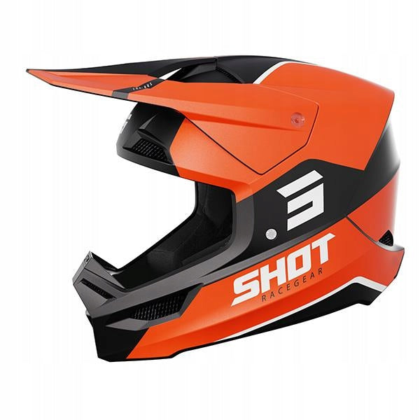 Helmet CROSS ENDURO SHOT FURIOUS BOLT ORANGE MAT Size XXL