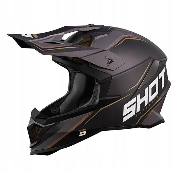 Helmet CROSS ENDURO SHOT LITE PRISM BLACK GOLD MAT Size L