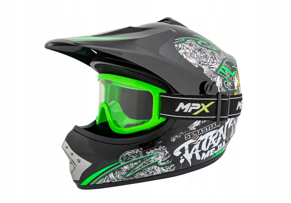 Helmet Cross Goggles for children on Quad Enduro BMX Cross Scooter XS 51-52 cm Manufacturer's catalog number MCGKZ02072
