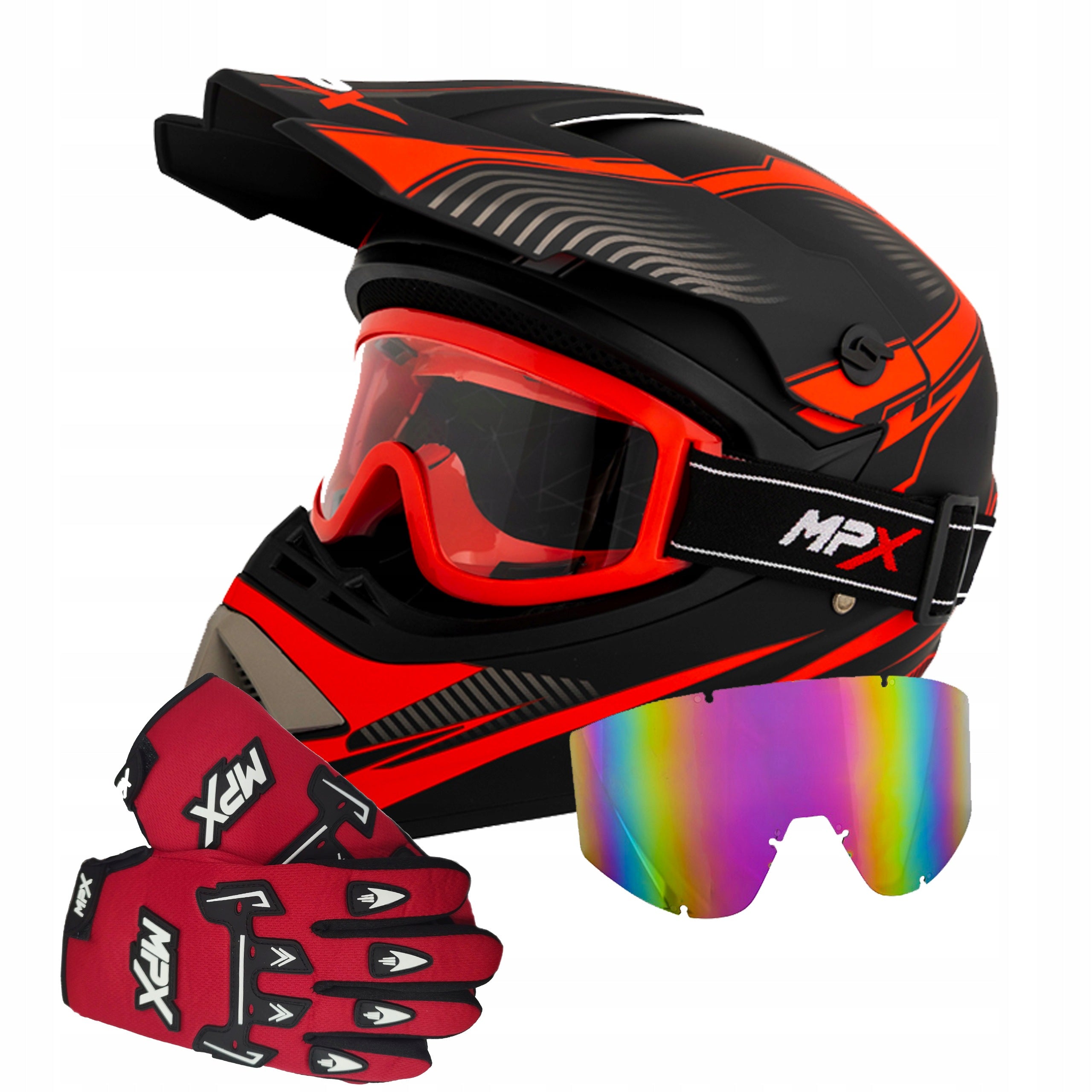 Helmet Cross M Goggles Gloves for Enduro Quad ATV BMX MTB Scooter