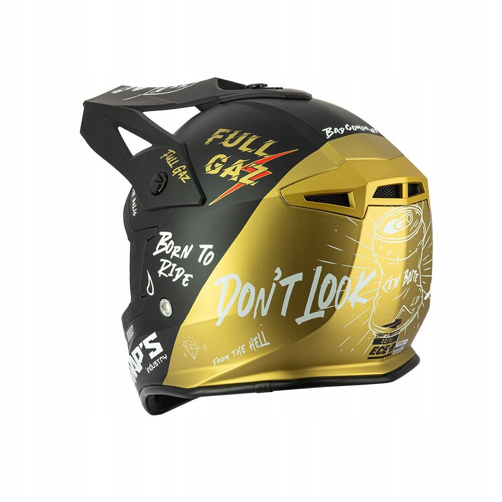 Helmet Cross SWAPS S818 FULL GAS black/gold ECE-R 22.06 Roz. L Manufacturer's catalog number 06CSW2G1004