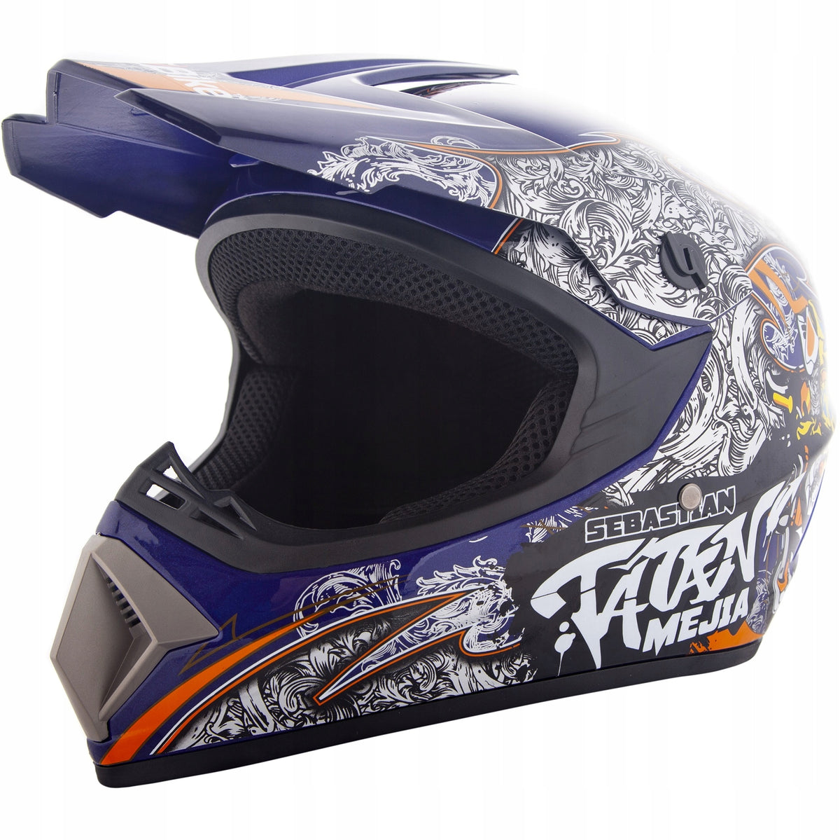Helmet Cross XL Goggles Enduro Gloves Bike Bmx Scooter Quad Blue Manufacturer's catalog number MCGKZ00010