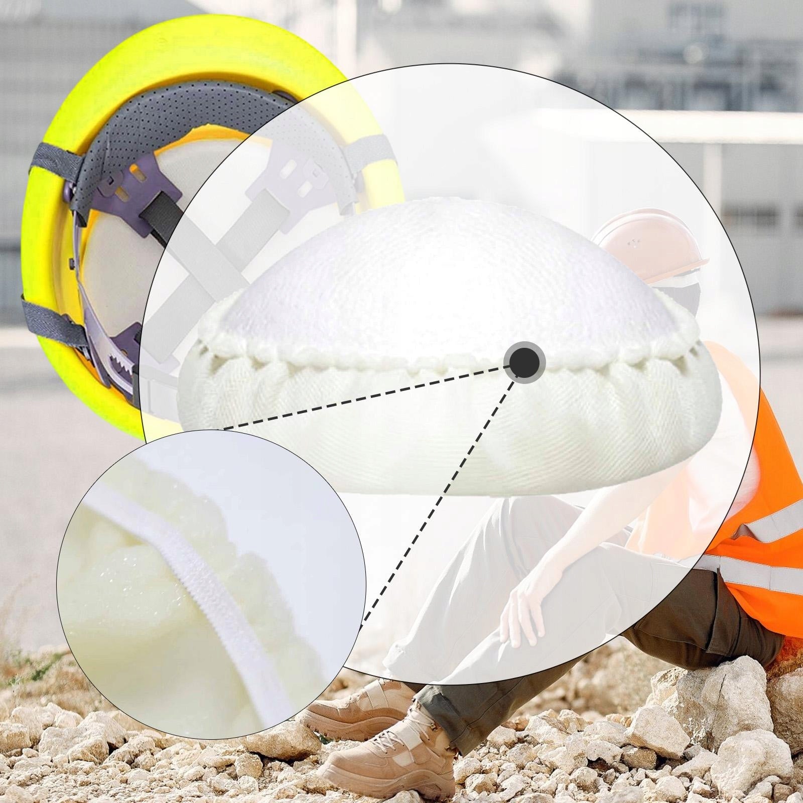 Helmet Cushioning Pad Shockproof Hard Hat Padding Helmet Pad for Building