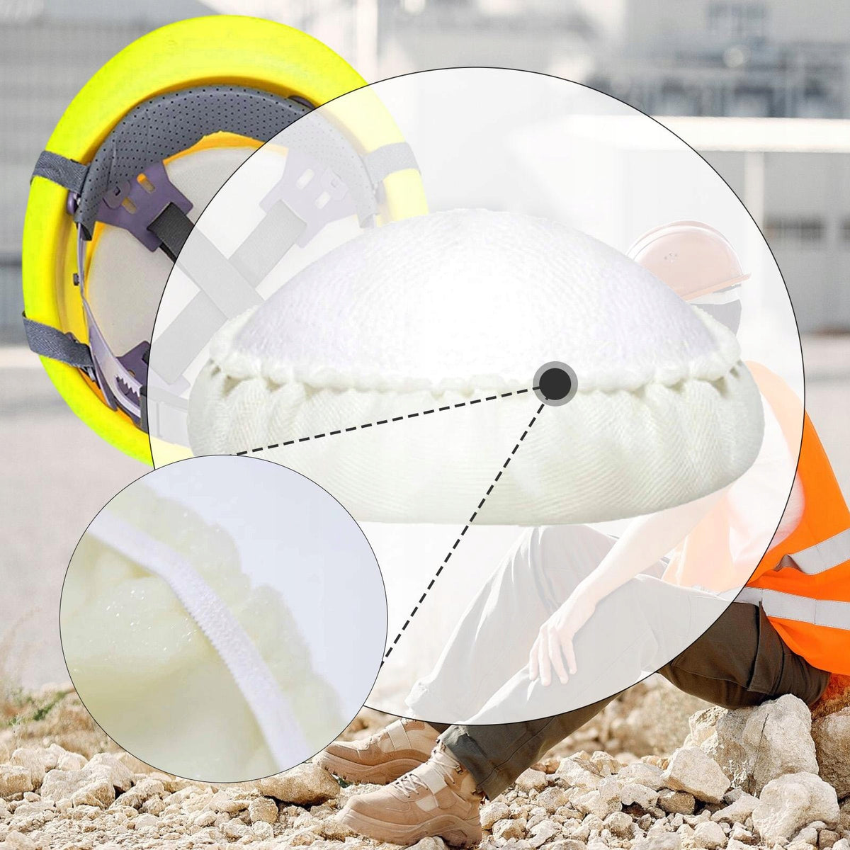 Helmet Cushioning Pad Shockproof Hard Hat Padding Helmet Pad for Building