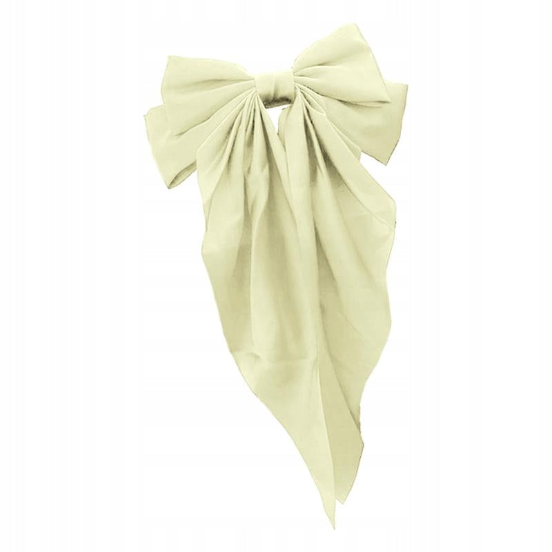 Helmet Decor Bow Helmet Accessory Decorative Big Bowknot Ski Helmet Beige