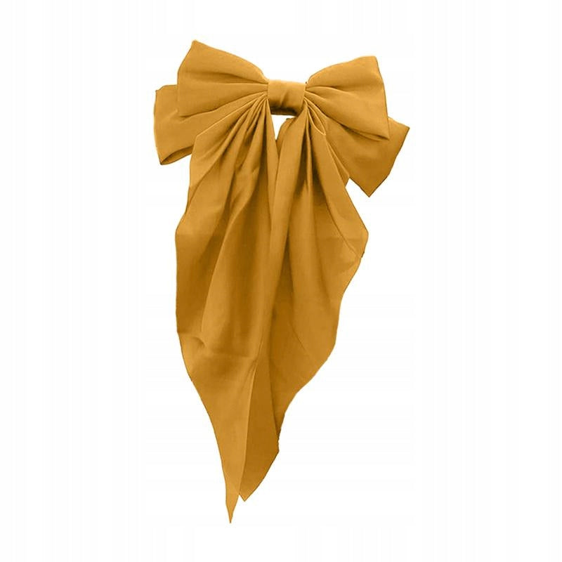 Helmet Decor Bow Helmet Accessory Decorative Big Bowknot Ski Helmet Yellow