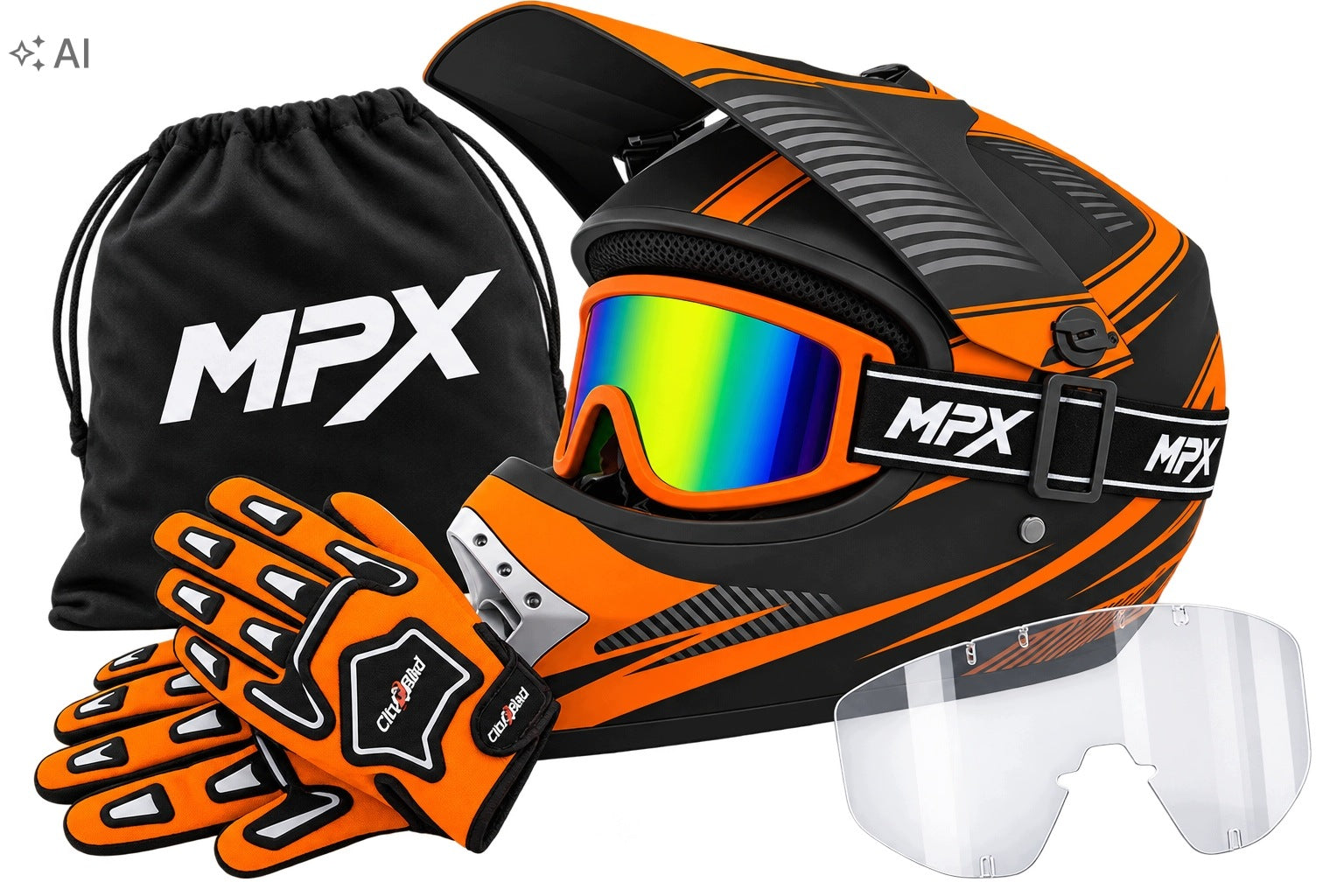 Helmet Goggles Children's gloves Quad Enduro BMX Cross Scooter M 55-56 cm
