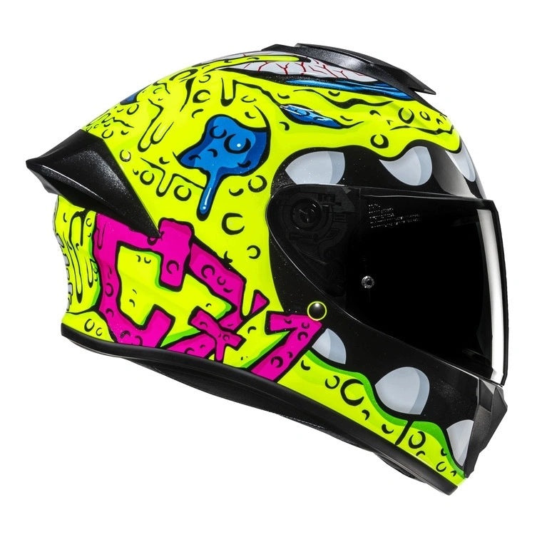 Helmet HJC C71 SQUEEZE YELLOW/PINK yellow fluo pink blue black FREEBIES Manufacturer HJC