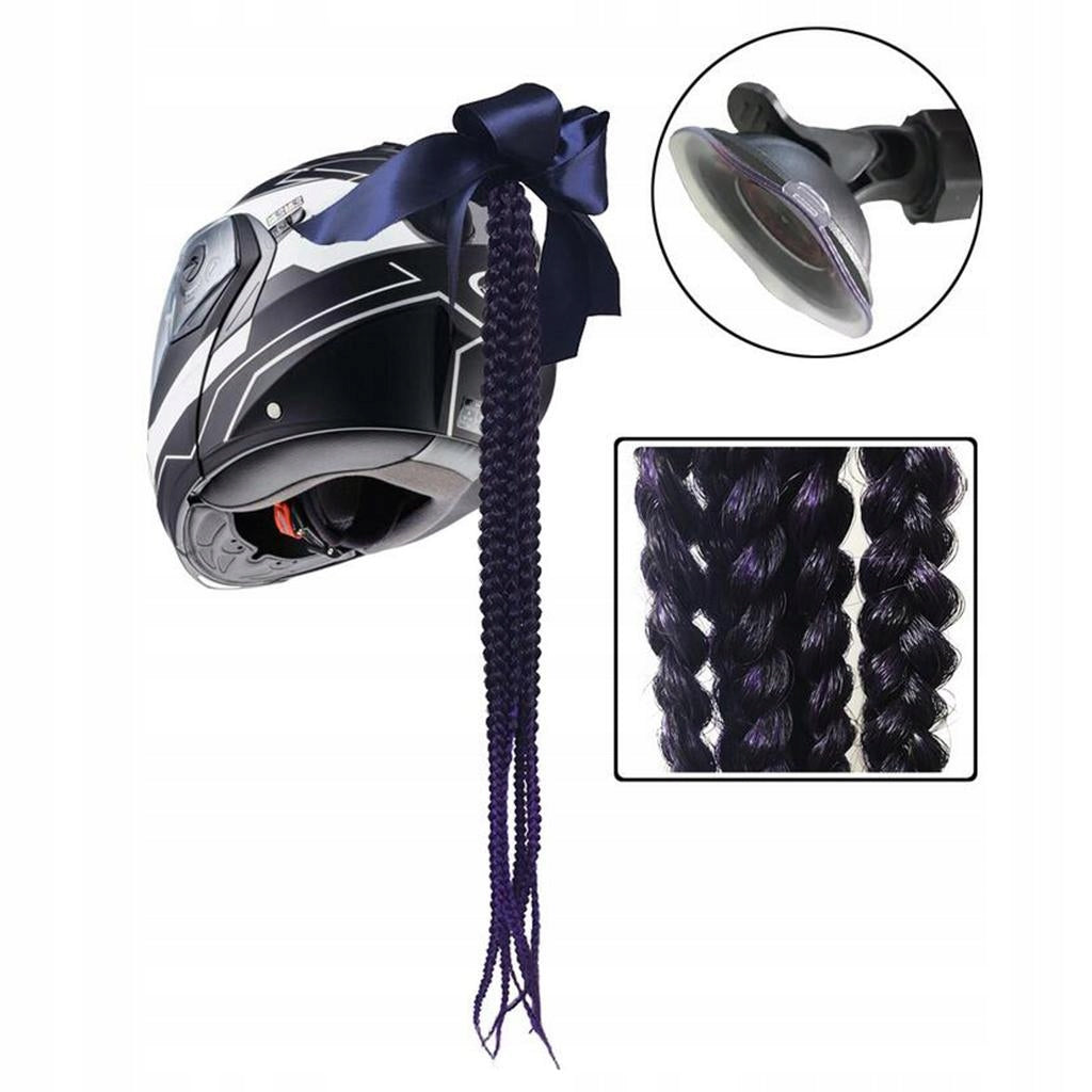 Helmet Hair Helmet Pigtails Gradient Ramp Helmet Braids Black to Blue Packaging status original